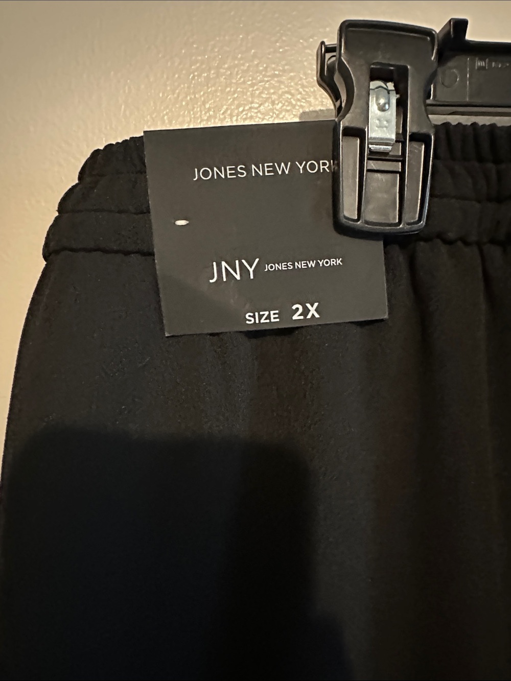 NY Collection Solid Black Straight-Leg Pants - Picture 4 of 6